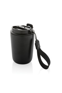 Mug iso en acier inoxydable recyclé RCS avec lanière Cuppa