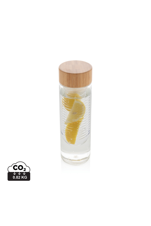 Bouteille à infusion avec bouchon en bambou