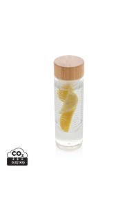 Bouteille à infusion avec bouchon en bambou