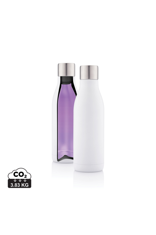 Bouteille isotherme en acier avec stérilisateur UV