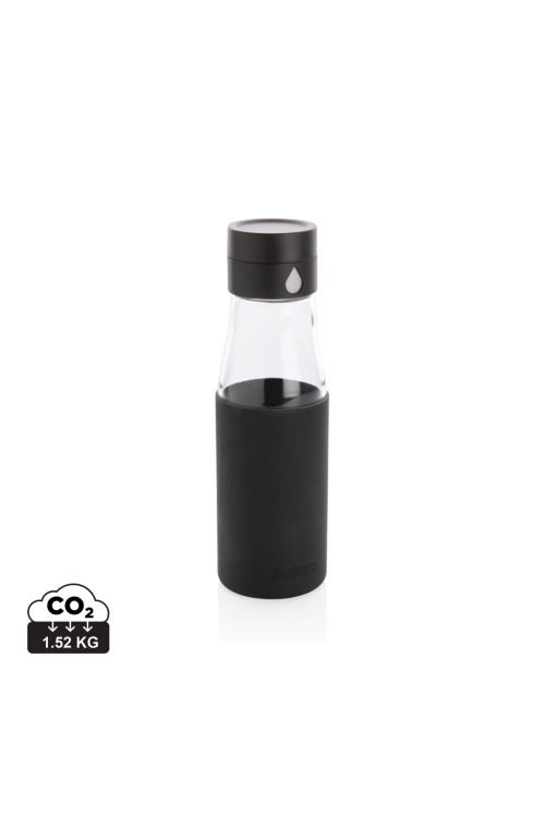 Bouteille en verre 600ml avec compteur d'hydradation Ukiyo