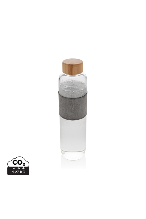Bouteille en verre avec couvercle en bambou Impact