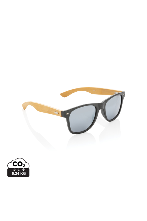 Lunettes de soleil en fibre de paille et bambou