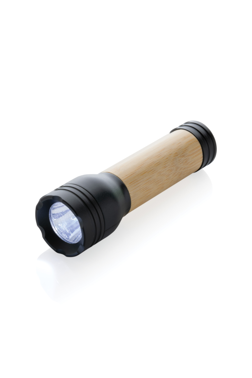 Lampe 1W en plastique recyclé RCS et bambou Lucid