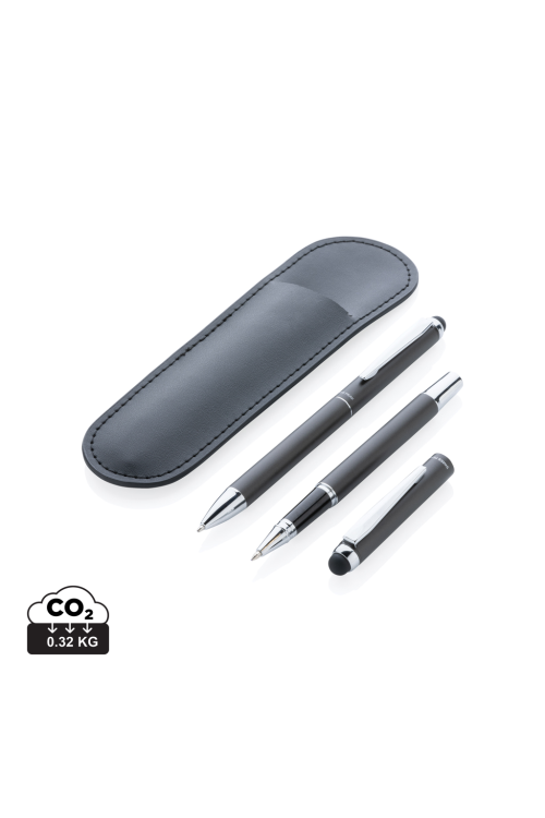 Parure de stylos Swiss Peak deluxe dans une pochette en PU