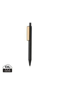 Stylo en ABS recyclé GRS avec clip en bambou
