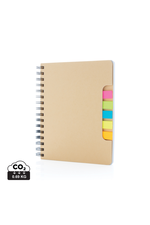 Carnet de notes A5 Kraft avec notes autocollantes