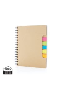 Carnet de notes A5 Kraft avec notes autocollantes