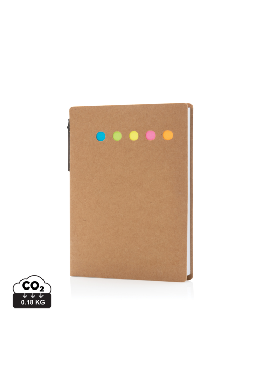 Carnet A6 de notes autocollantes avec stylo