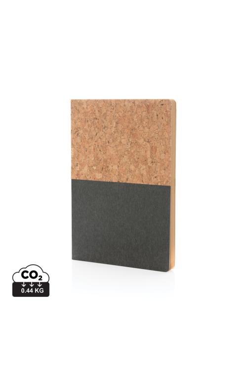 Carnet A5 à couverture en kraft et en liège
