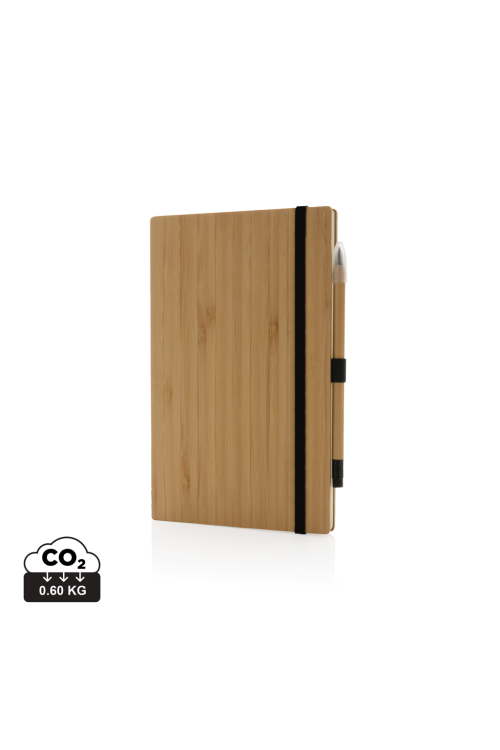 Set avec carnet et crayon infini en bambou