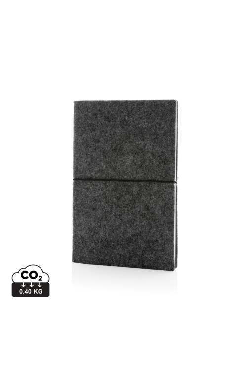 Cahier A5 à couverture souple en feutre recyclé certifié GRS