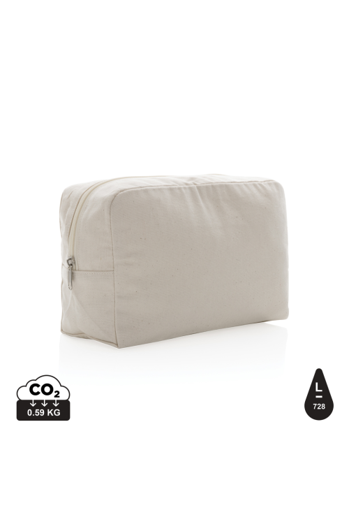 Trousse de toilette en toile recyclée non teintée Aware™