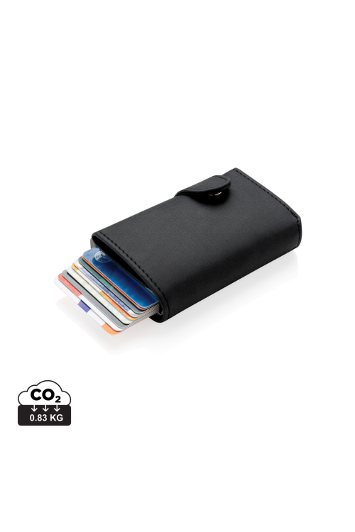 Porte-cartes anti RFID en aluminium et PU