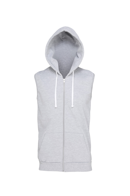 Sweat à capuche zippé sans manches