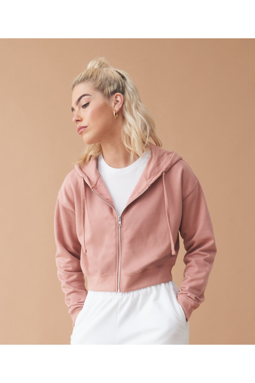 Sweat à capuche coupe crop tendance pour femme