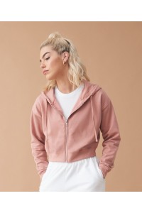 Sweat à capuche coupe crop tendance pour femme