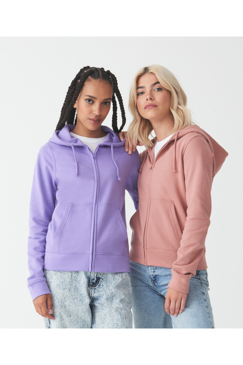 Sweat zippé universitaire femme