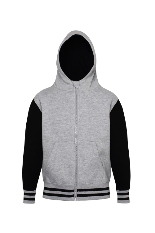 Sweat à capuche zippé urban varsity