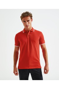 Polo passepoilé coupe classique homme - col contrasté