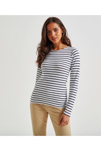 T-shirt marinière « coastal » femme à manches longues