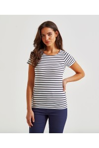 T-shirt marinière « coastal » femme à manches courtes