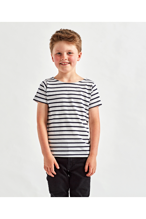 T-shirt marinière « coastal » enfant à manches courtes
