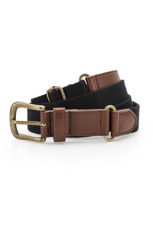 Ceinture en toile et similicuir
