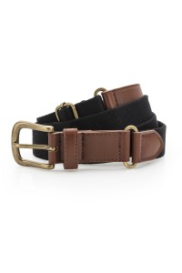 Ceinture en toile et similicuir