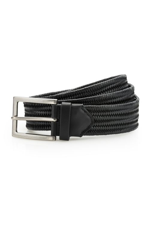 Ceinture tressée en cuir vértable