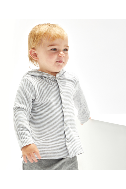 T-shirt à capuche bébé rayé