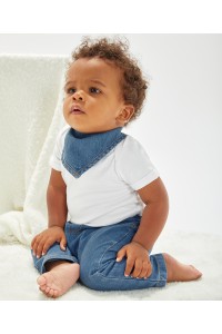 Bavoir jean bio 'Baby Rocks'