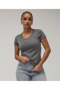 T-shirt col rond en triple mélange