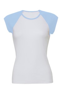 T-shirt raglan contrasté à mini-manches