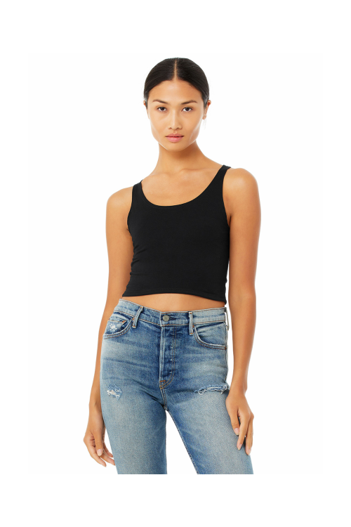 Crop top femme en polycoton