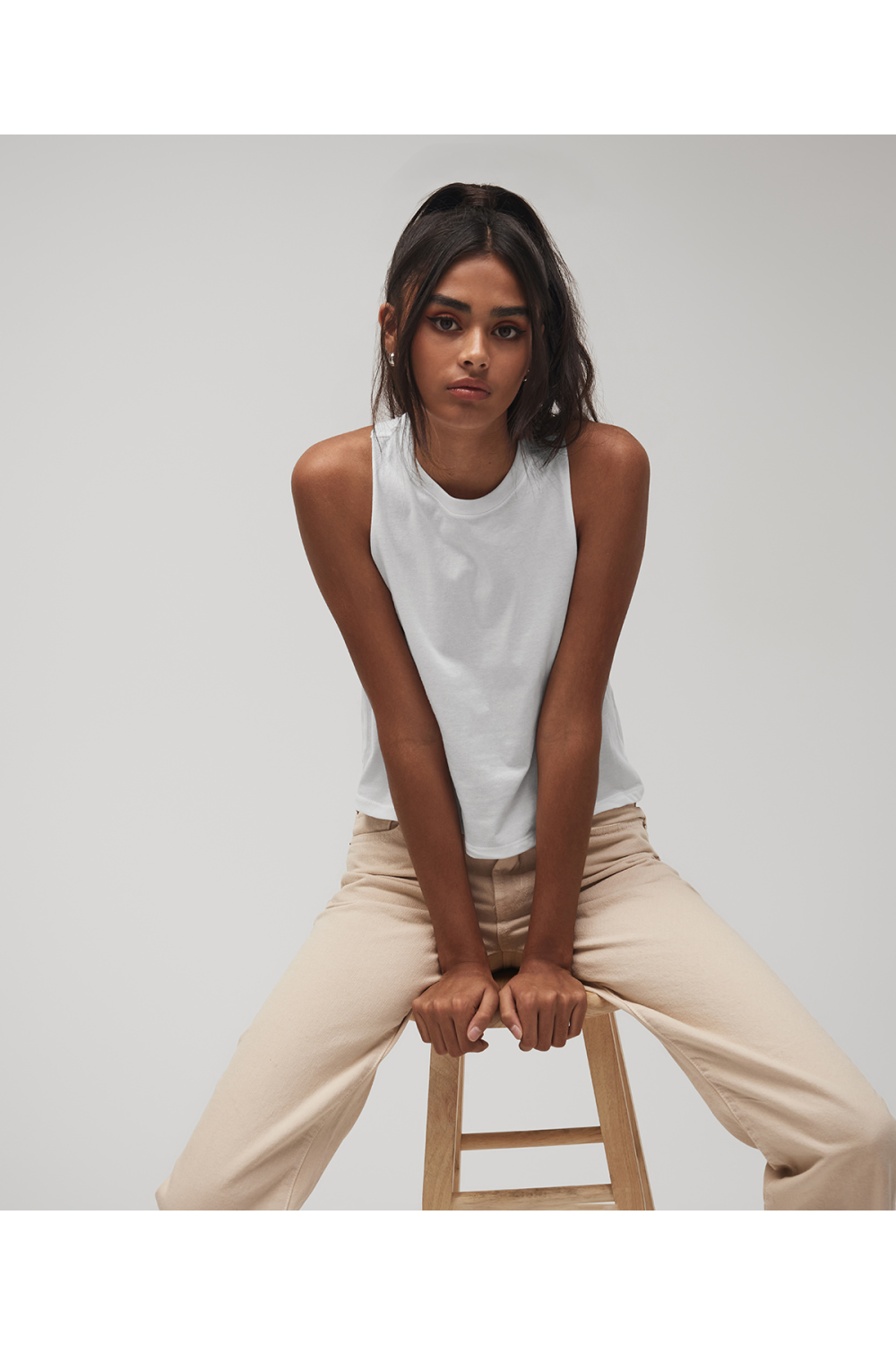 Débardeur crop top femme à dos nageur