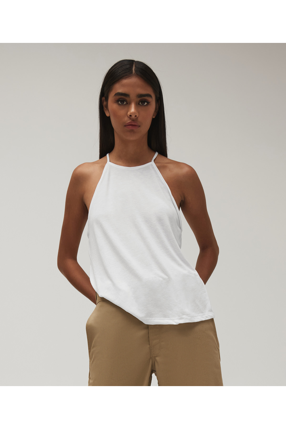 Débardeur femme ample à col haut