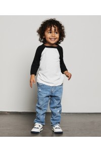 T-shirt de baseball jeune enfant à manches 3/4