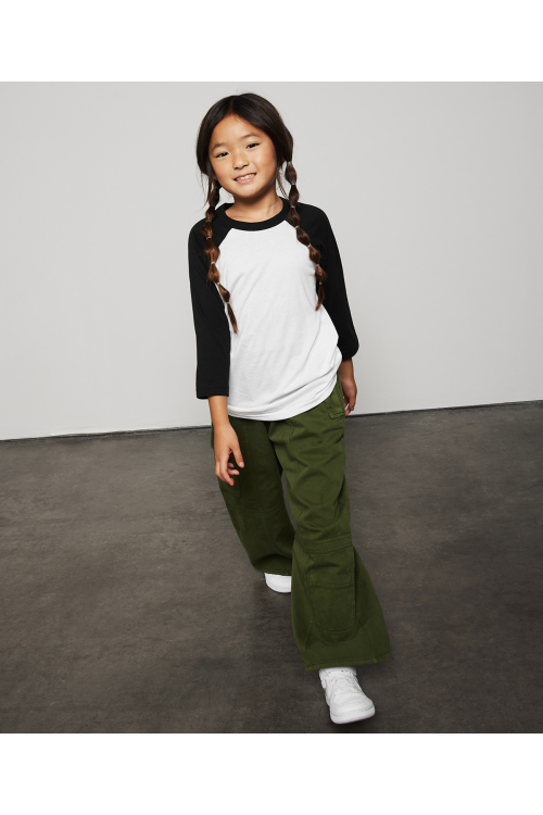 T-shirt de baseball enfant à manches 3/4