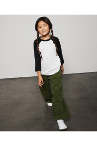 T-shirt de baseball enfant à manches 3/4