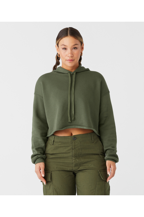 Sweat-shirt capuche court pour femmes