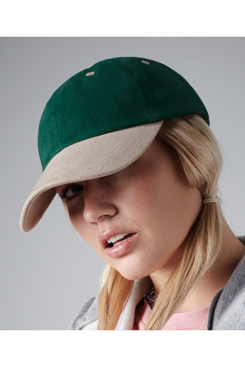 Casquette en coton épais gratté de profil bas