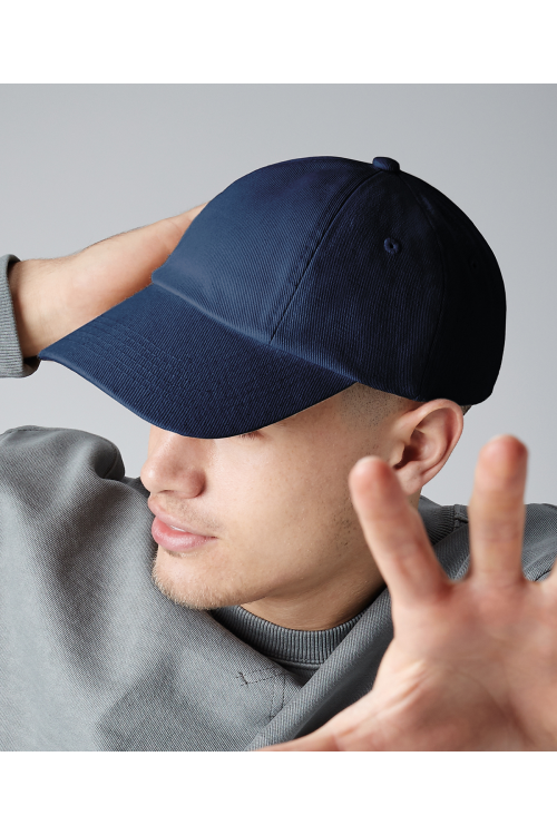 Casquette en coton sergé épais profil bas