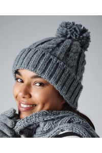 Bonnet en laine mélangée torsadée