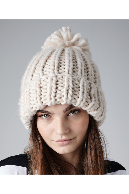 Grand bonnet tricoté main