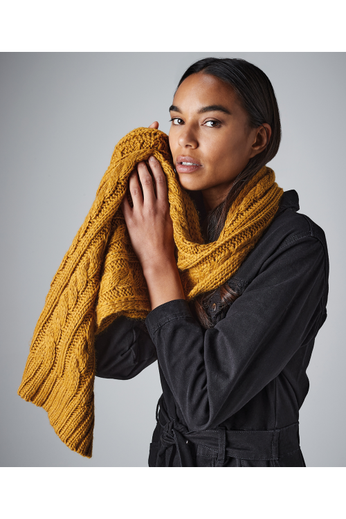 charpe en laine mélangée torsadée