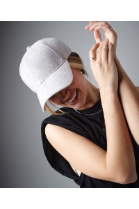 Casquette 6 panneaux en faux daim