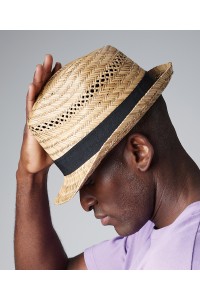 Trilby d'été en paille