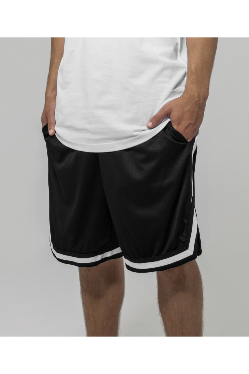 Short bicolore en maille filet