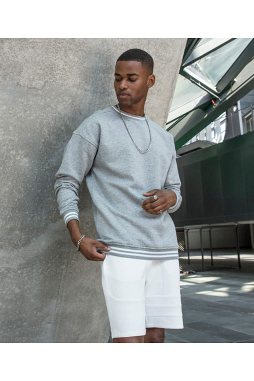 Sweat à col rond style universitaire